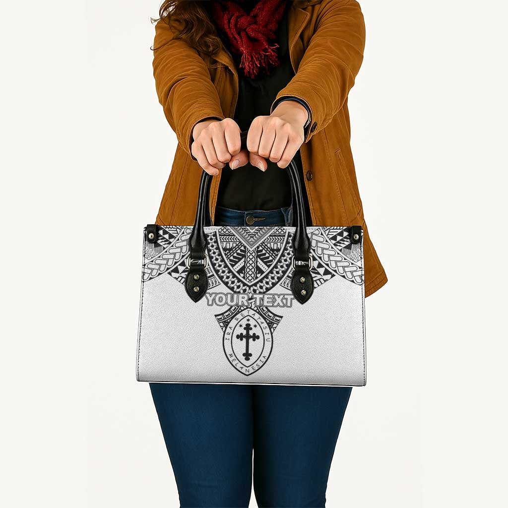 Personalised Melanesian Brotherhood Leather Bag With Tribal Pattern - Polynesian Pride