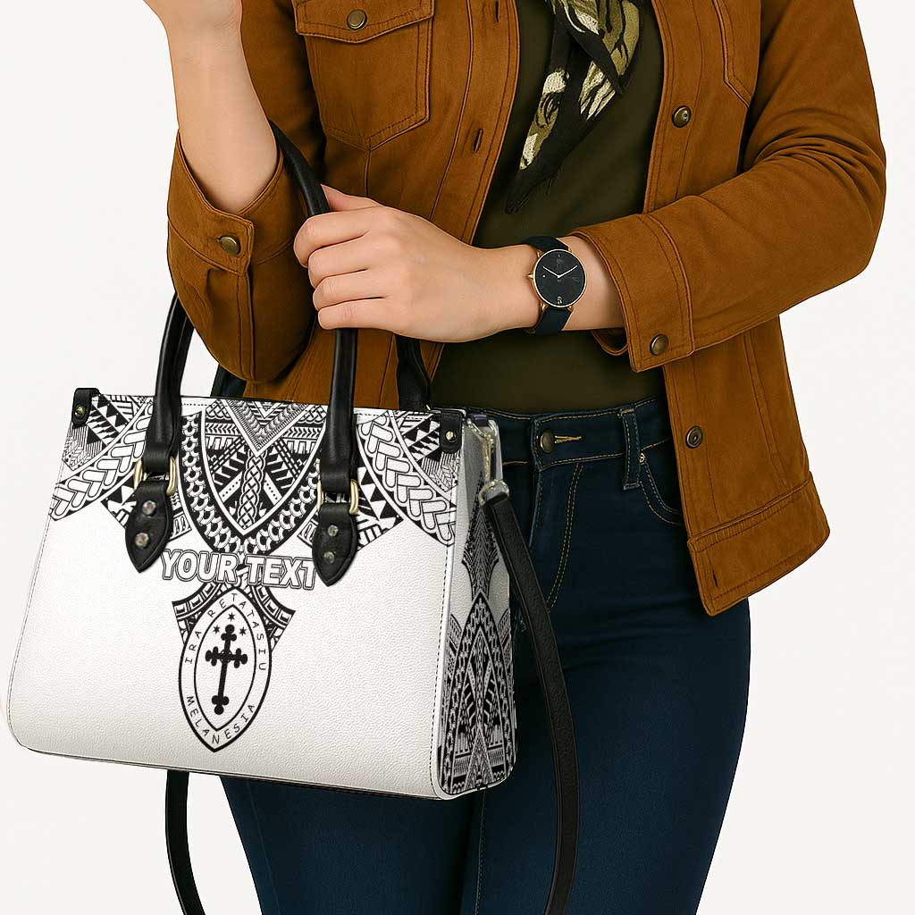 Personalised Melanesian Brotherhood Leather Bag With Tribal Pattern - Polynesian Pride