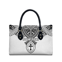 Personalised Melanesian Brotherhood Leather Bag With Tribal Pattern - Polynesian Pride