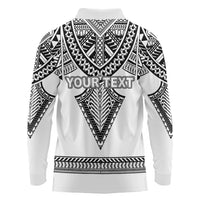 Personalised Melanesian Brotherhood Long Sleeve Polo Shirt With Tribal Pattern LT05 - Polynesian Pride