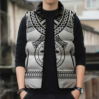Personalised Melanesian Brotherhood Sleeveless Puffer Jacket With Tribal Pattern LT05 - Polynesian Pride