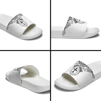 Personalised Melanesian Brotherhood Slide Sandals With Tribal Pattern - Polynesian Pride