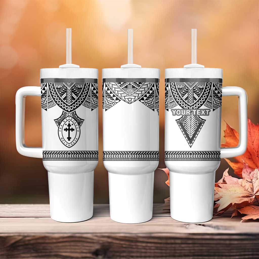 Personalised Melanesian Brotherhood Tumbler With Handle With Tribal Pattern - Polynesian Pride