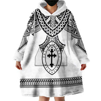 Personalised Melanesian Brotherhood Wearable Blanket Hoodie With Tribal Pattern - Polynesian Pride