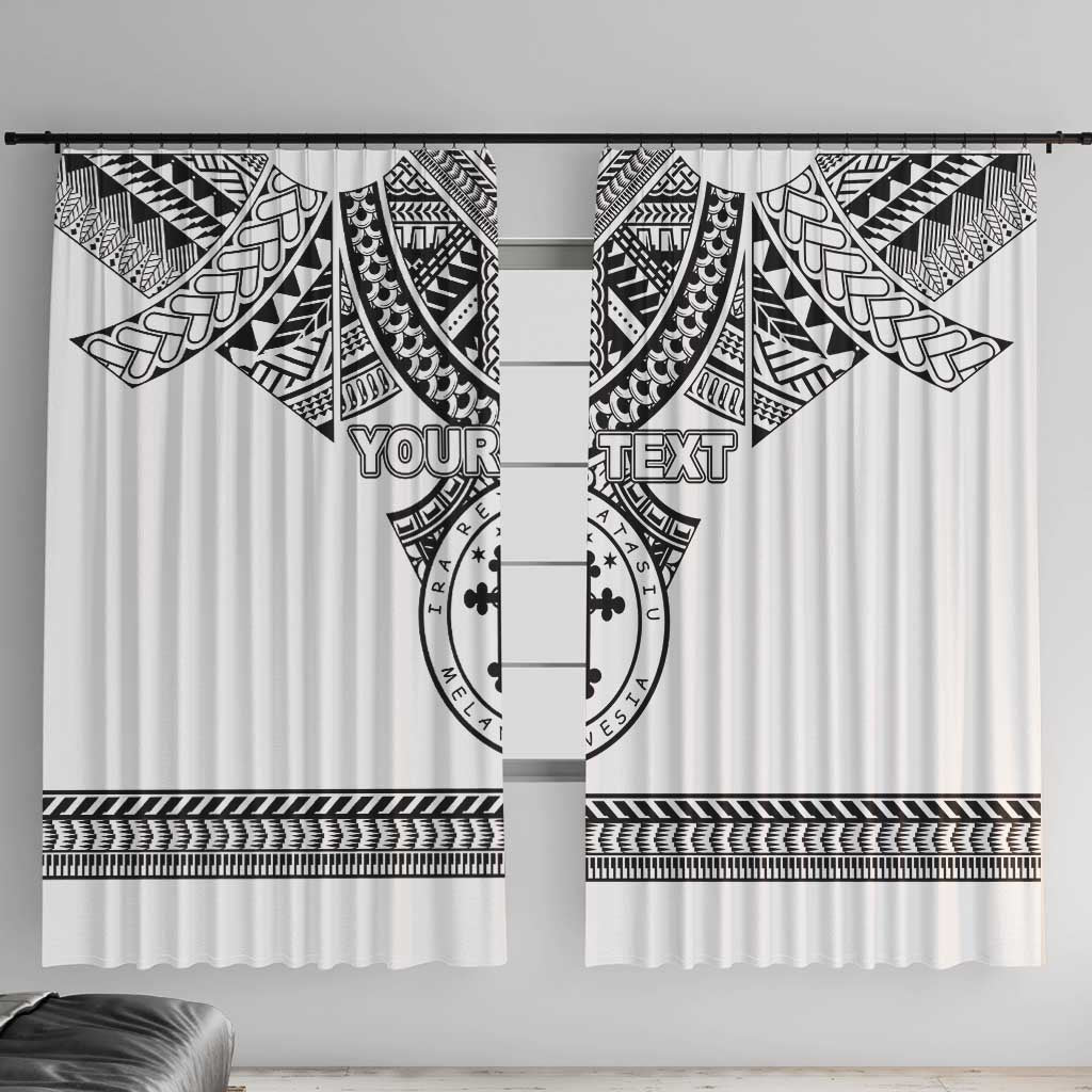 Personalised Melanesian Brotherhood Window Curtain With Tribal Pattern - Polynesian Pride