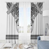 Personalised Melanesian Brotherhood Window Curtain With Tribal Pattern - Polynesian Pride