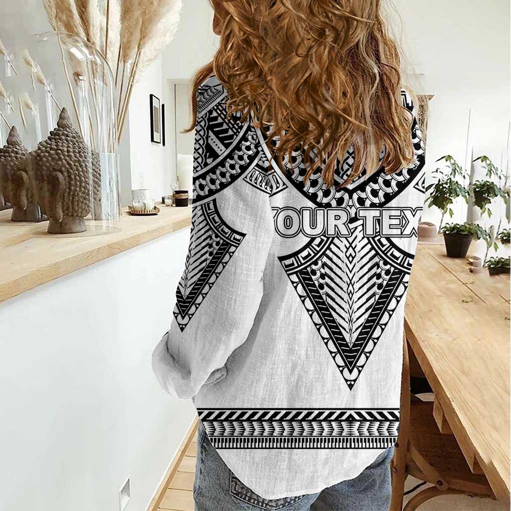 Personalised Melanesian Brotherhood Women Casual Shirt With Tribal Pattern LT05 - Polynesian Pride