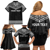 Personalised Melanesian Brotherhood Family Matching Off Shoulder Short Dress and Hawaiian Shirt Ministry Faith And Mission - Polynesian Pride