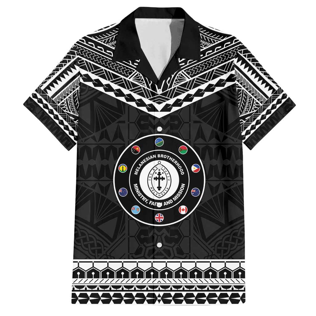 Personalised Melanesian Brotherhood Family Matching Off Shoulder Short Dress and Hawaiian Shirt Ministry Faith And Mission - Polynesian Pride