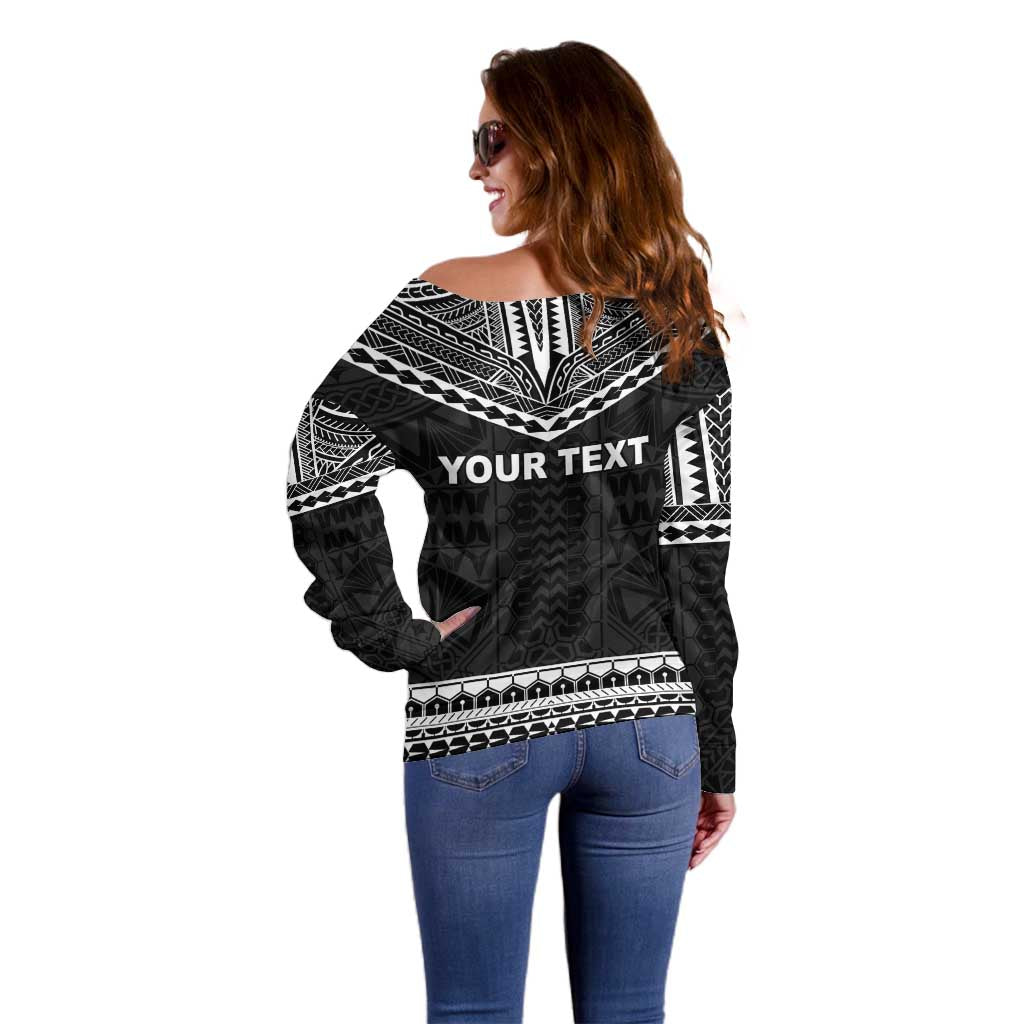 Personalised Melanesian Brotherhood Off Shoulder Sweater Ministry Faith And Mission - Polynesian Pride