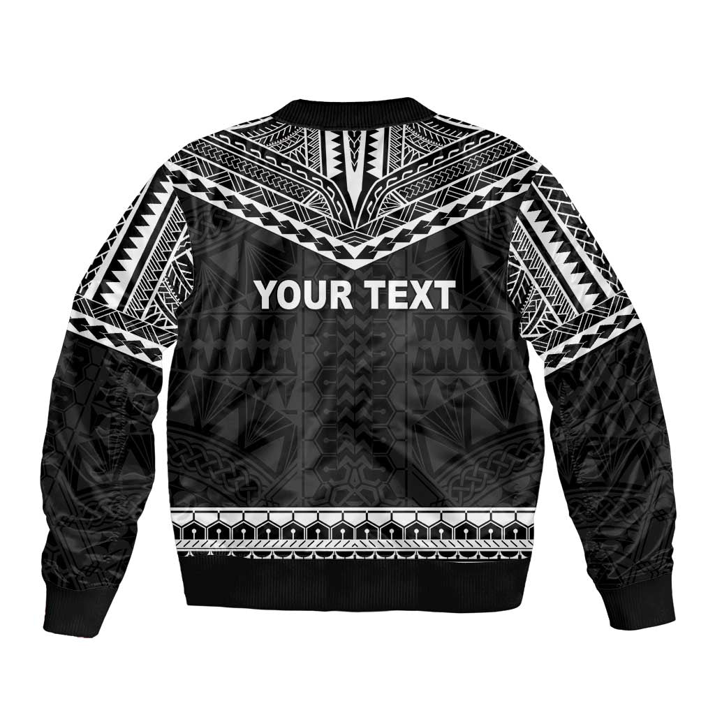 Personalised Melanesian Brotherhood Sleeve Zip Bomber Jacket Ministry Faith And Mission - Polynesian Pride
