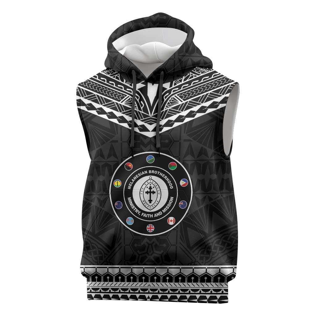Personalised Melanesian Brotherhood Sleeveless Hoodie Ministry Faith And Mission - Polynesian Pride
