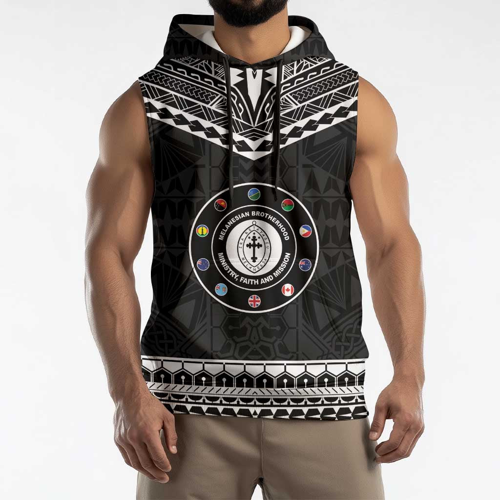 Personalised Melanesian Brotherhood Sleeveless Hoodie Ministry Faith And Mission - Polynesian Pride
