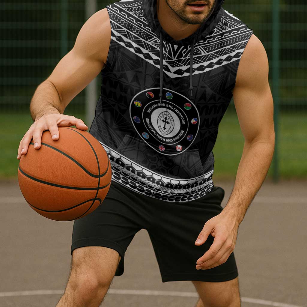 Personalised Melanesian Brotherhood Sleeveless Hoodie Ministry Faith And Mission - Polynesian Pride