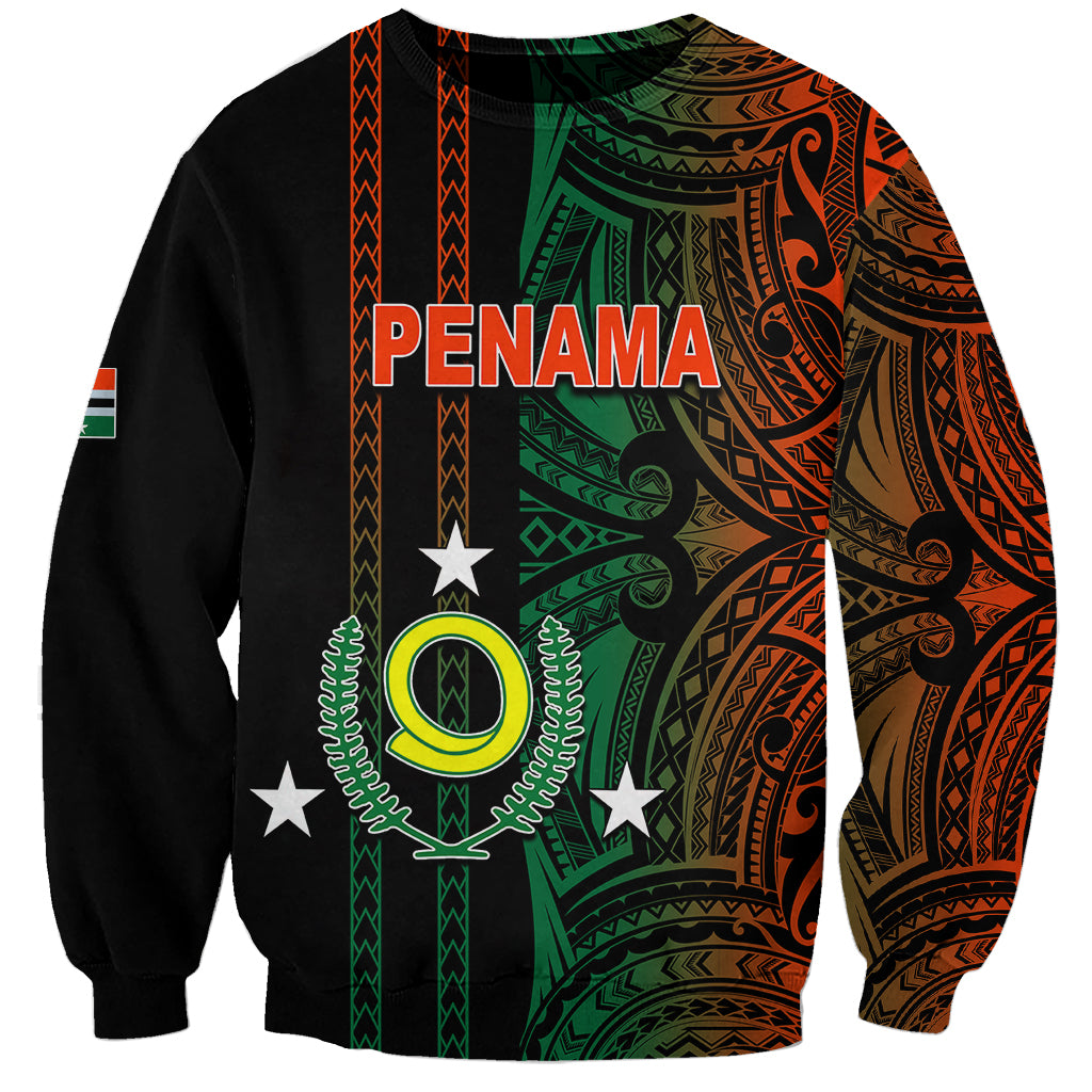 Custom Vanuatu Penama Sweatshirt Polynesian Tribal LT6 Unisex Black - Polynesian Pride