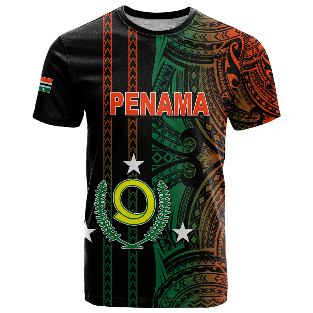 Custom Vanuatu Penama T Shirt Polynesian Tribal LT6 Black - Polynesian Pride