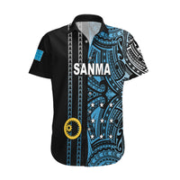 Custom Vanuatu Sanma Hawaiian Shirt Polynesian Tribal LT6 Black - Polynesian Pride