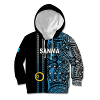 Custom Vanuatu Sanma Kid Hoodie Polynesian Tribal LT6 Black - Polynesian Pride