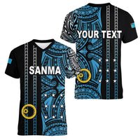 Custom Vanuatu Sanma Women V Neck T Shirt Polynesian Tribal LT6 - Polynesian Pride