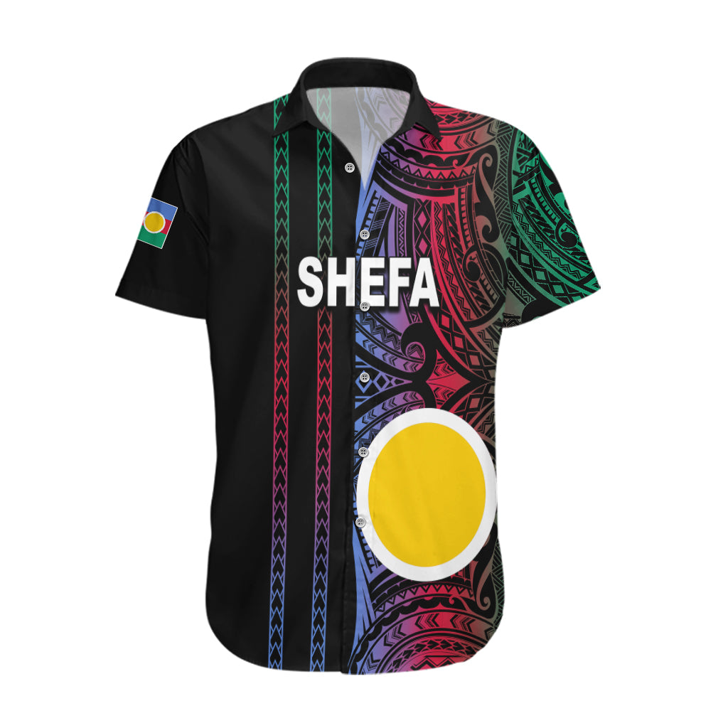 Custom Vanuatu Shefa Hawaiian Shirt Polynesian Tribal LT6 Black - Polynesian Pride