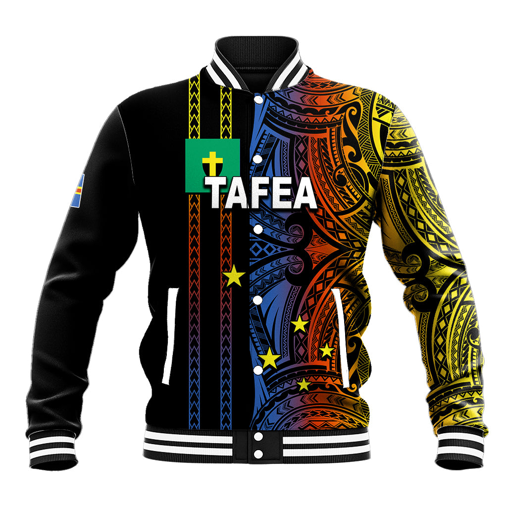 Custom Vanuatu Tafea Baseball Jacket Polynesian Tribal LT6 Unisex Black - Polynesian Pride