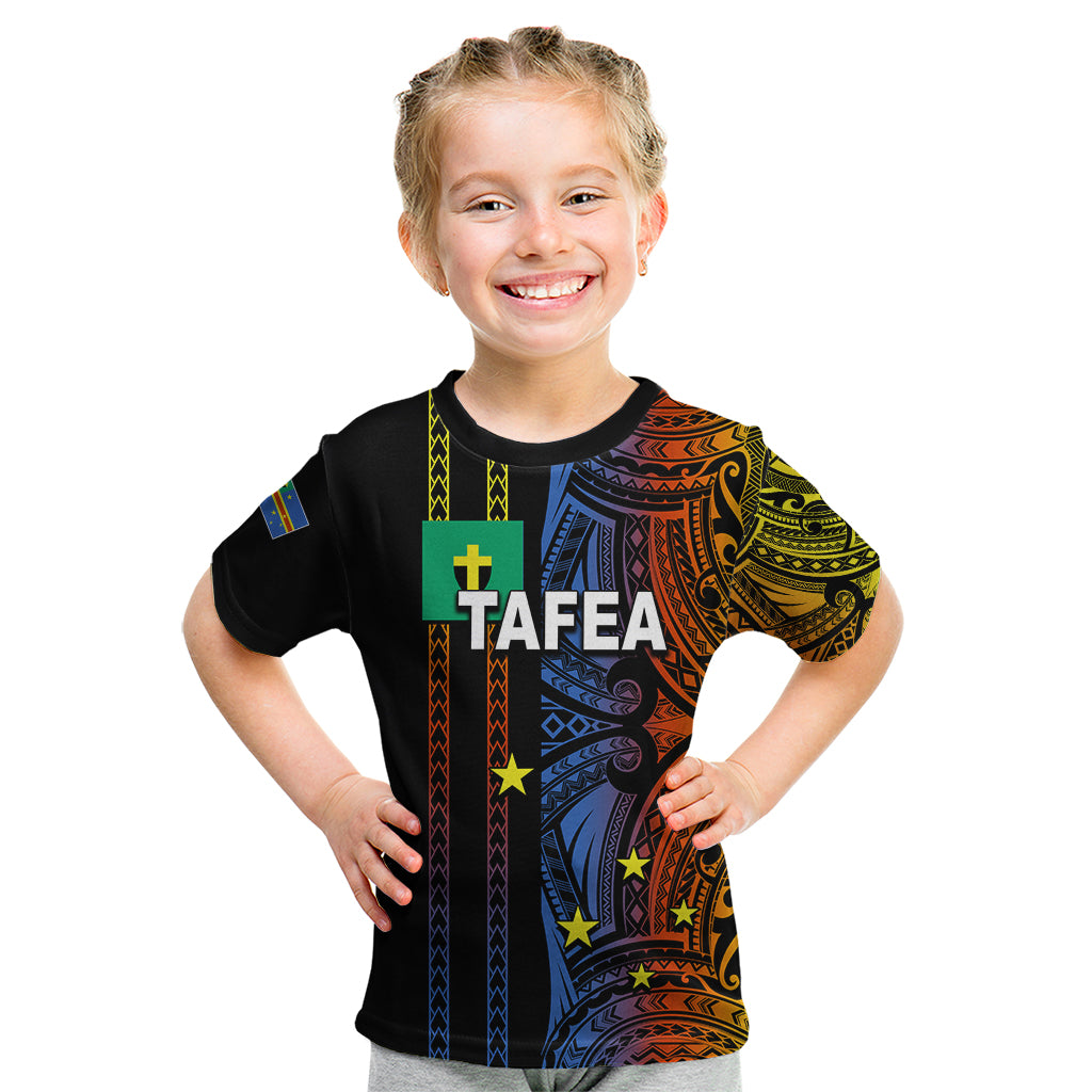 Custom Vanuatu Tafea Kid T Shirt Polynesian Tribal LT6 Black - Polynesian Pride