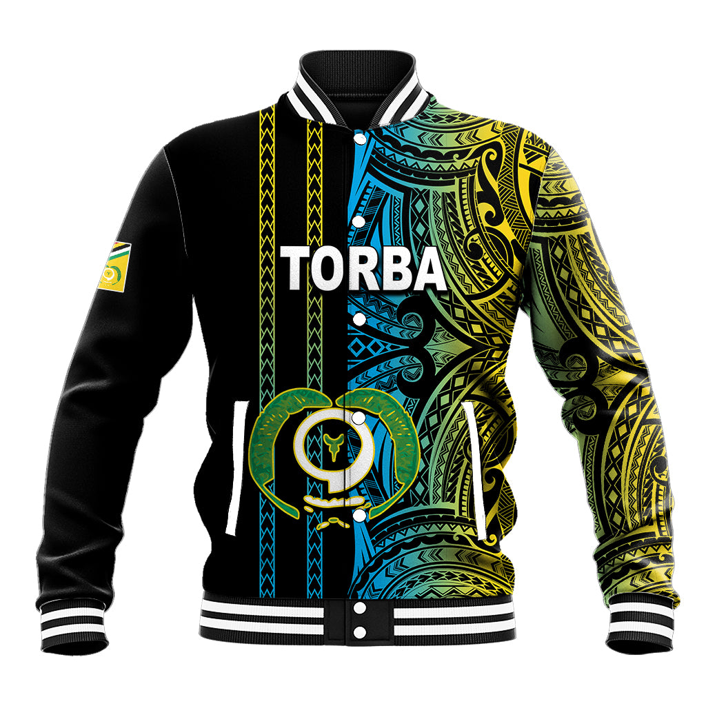Custom Vanuatu Torba Baseball Jacket Polynesian Tribal LT6 Unisex Black - Polynesian Pride