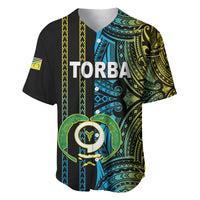 Custom Vanuatu Torba Baseball Jersey Polynesian Tribal LT6 Black - Polynesian Pride