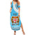 Fiji Summer Maxi Dress Melanesian Festival 2023 LT6 Women Blue - Polynesian Pride