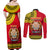 Papua New Guinea Couples Matching Off Shoulder Maxi Dress and Long Sleeve Button Shirts Melanesian Festival 2023 LT6 - Polynesian Pride