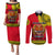 Papua New Guinea Couples Matching Puletasi Dress and Long Sleeve Button Shirts Melanesian Festival 2023 LT6 Red - Polynesian Pride