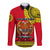 Papua New Guinea Long Sleeve Button Shirt Melanesian Festival 2023 LT6 Unisex Red - Polynesian Pride