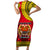 Papua New Guinea Short Sleeve Bodycon Dress Melanesian Festival 2023 LT6 Long Dress Red - Polynesian Pride