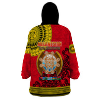 Papua New Guinea Wearable Blanket Hoodie Melanesian Festival 2023 LT6 - Polynesian Pride
