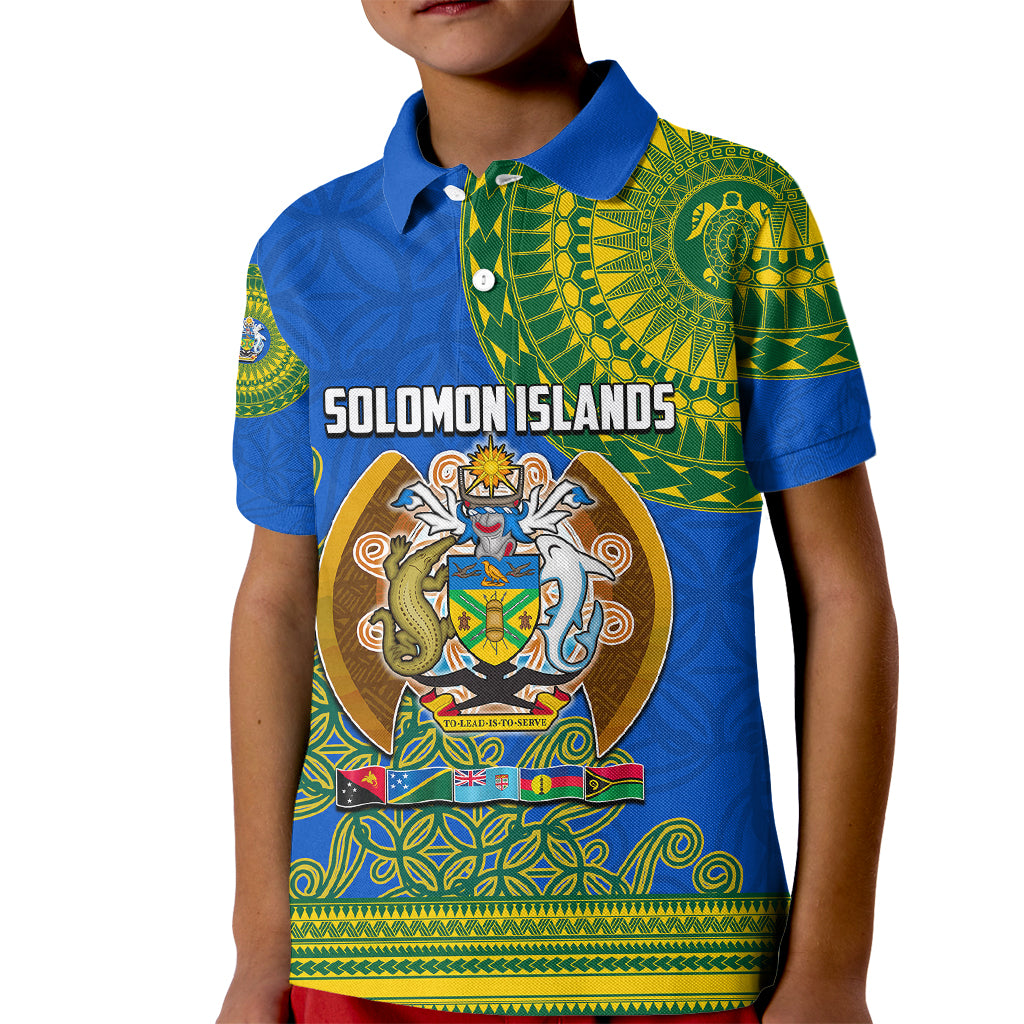 Solomon Islands Kid Polo Shirt Melanesian Festival 2023 LT6 Kid Green - Polynesian Pride