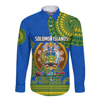 Solomon Islands Long Sleeve Button Shirt Melanesian Festival 2023 LT6 Unisex Green - Polynesian Pride