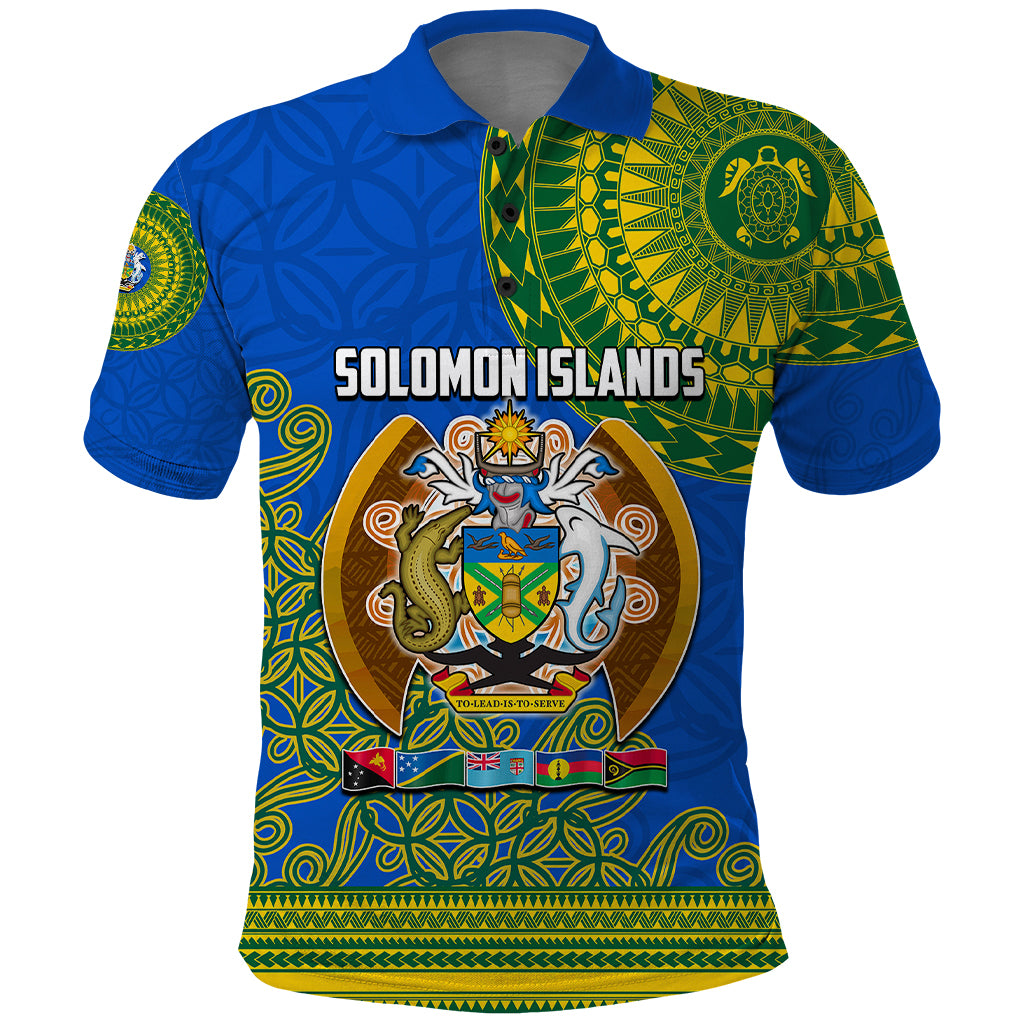 Solomon Islands Polo Shirt Melanesian Festival 2023 LT6 Green - Polynesian Pride