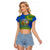 Solomon Islands Raglan Cropped T Shirt Melanesian Festival 2023 LT6 Female Green - Polynesian Pride