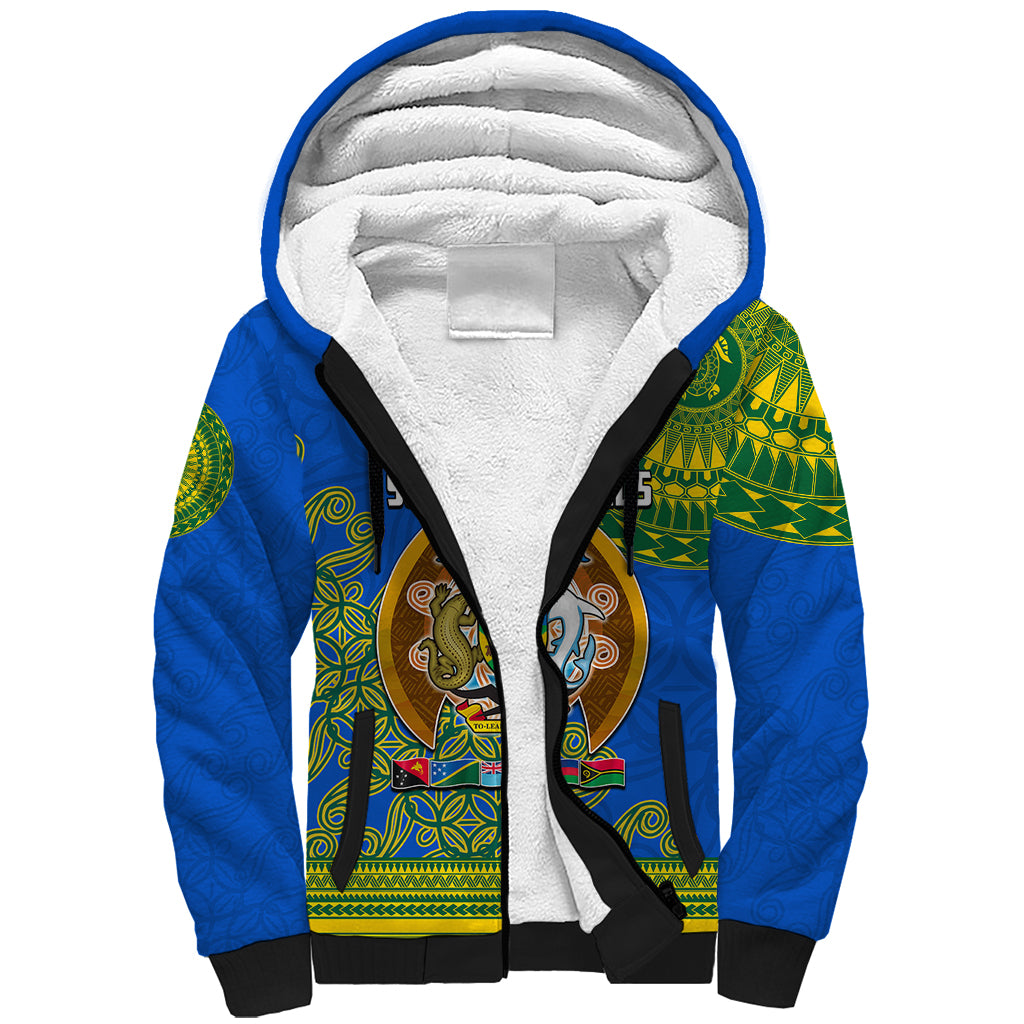 Solomon Islands Sherpa Hoodie Melanesian Festival 2023 LT6 Unisex Green - Polynesian Pride