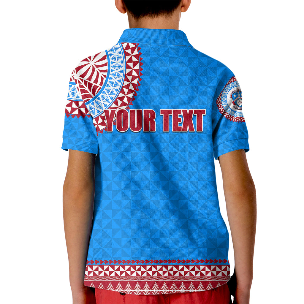 Tonga School Api Fo'ou College Kid Polo Shirt Tribal Pattern LT6 - Polynesian Pride