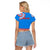 Tonga School Api Fo'ou College Raglan Cropped T Shirt Tribal Pattern LT6 - Polynesian Pride