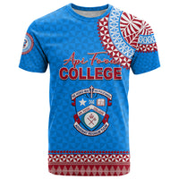 Tonga School Api Foou College T Shirt Tribal Pattern LT6 Blue - Polynesian Pride