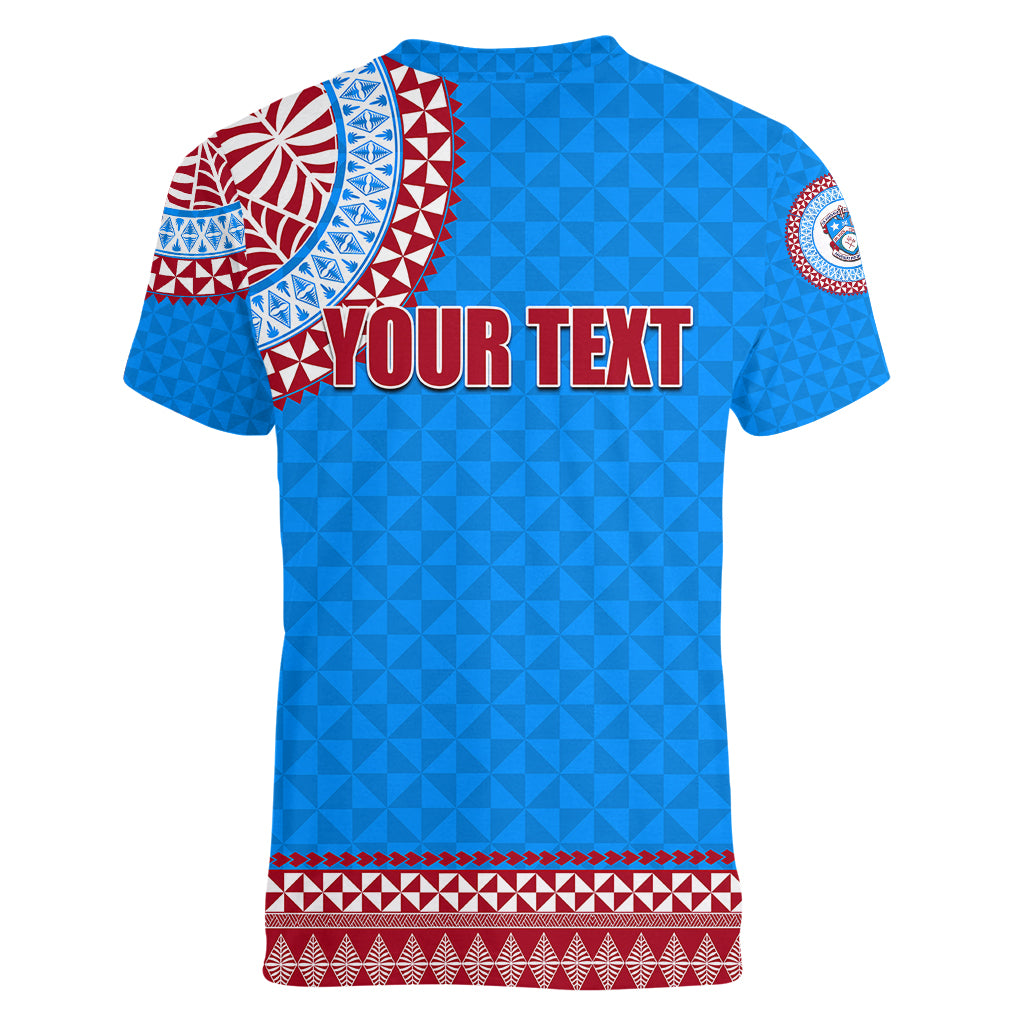 Tonga School Api Fo'ou College Women V Neck T Shirt Tribal Pattern LT6 - Polynesian Pride