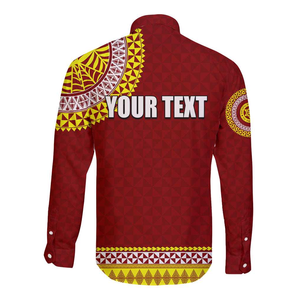Tonga School Ha'apai High School Long Sleeve Button Shirt Tribal Pattern LT6 - Polynesian Pride