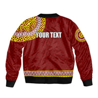 Tonga School Ha'apai High School Sleeve Zip Bomber Jacket Tribal Pattern LT6 - Polynesian Pride
