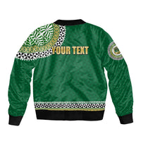 Tonga School Saineha High School Sleeve Zip Bomber Jacket Tribal Pattern LT6 - Polynesian Pride