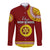 Tonga School Tonga High School Long Sleeve Button Shirt Tribal Pattern LT6 Unisex Maroon - Polynesian Pride