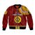 Tonga School Tonga High School Sleeve Zip Bomber Jacket Tribal Pattern LT6 Unisex Maroon - Polynesian Pride
