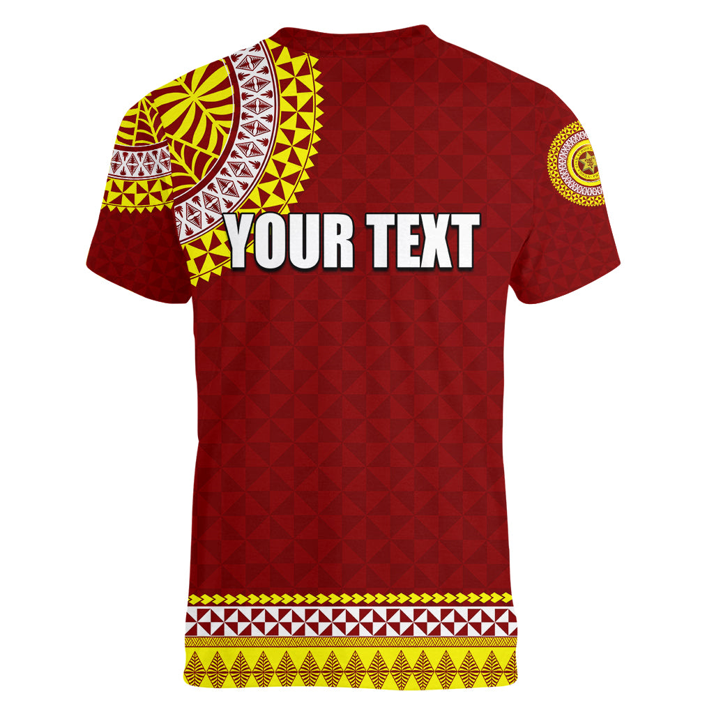 Tonga School Tonga High School Women V Neck T Shirt Tribal Pattern LT6 - Polynesian Pride