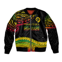 Custom Tribal Vanuatu Bomber Jacket Pround To Be A Ni-Van LT6 Unisex Black - Polynesian Pride